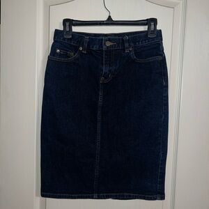 Lauren Ralph Lauren Dark Denim Skirt